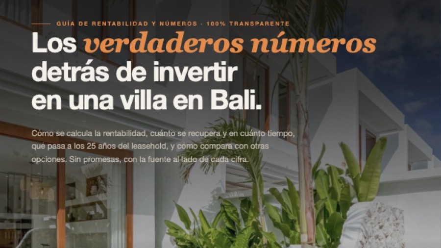 Los Verdaderos Números detrás de Invertir en una Villa en Bali