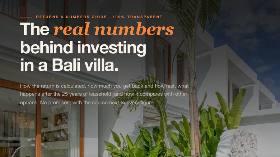 The Real Numbers Behind Investing in a Bali Villa